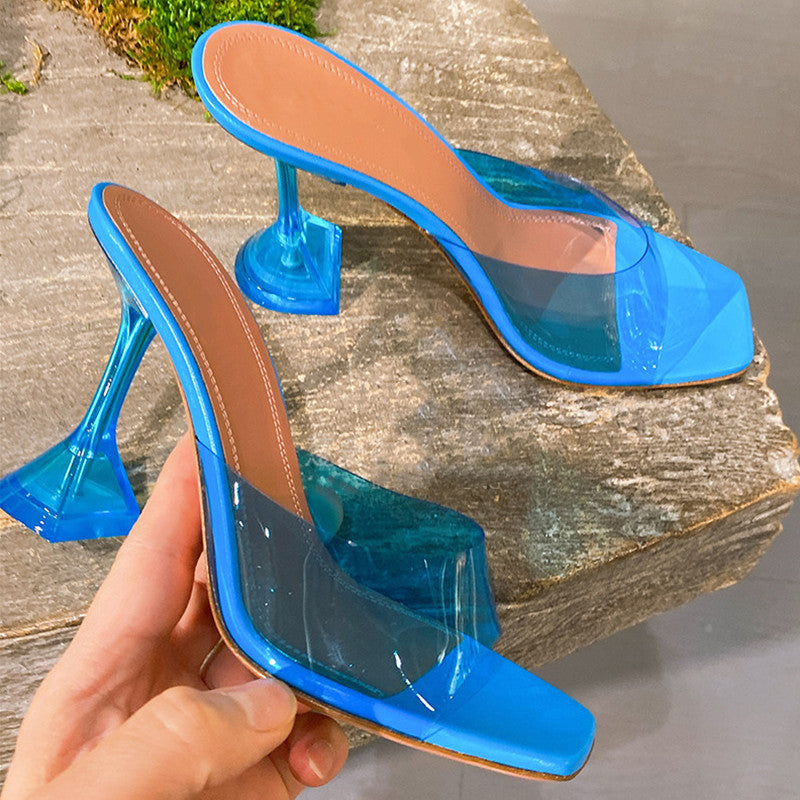 Elegant Crystal Clear Sandals
