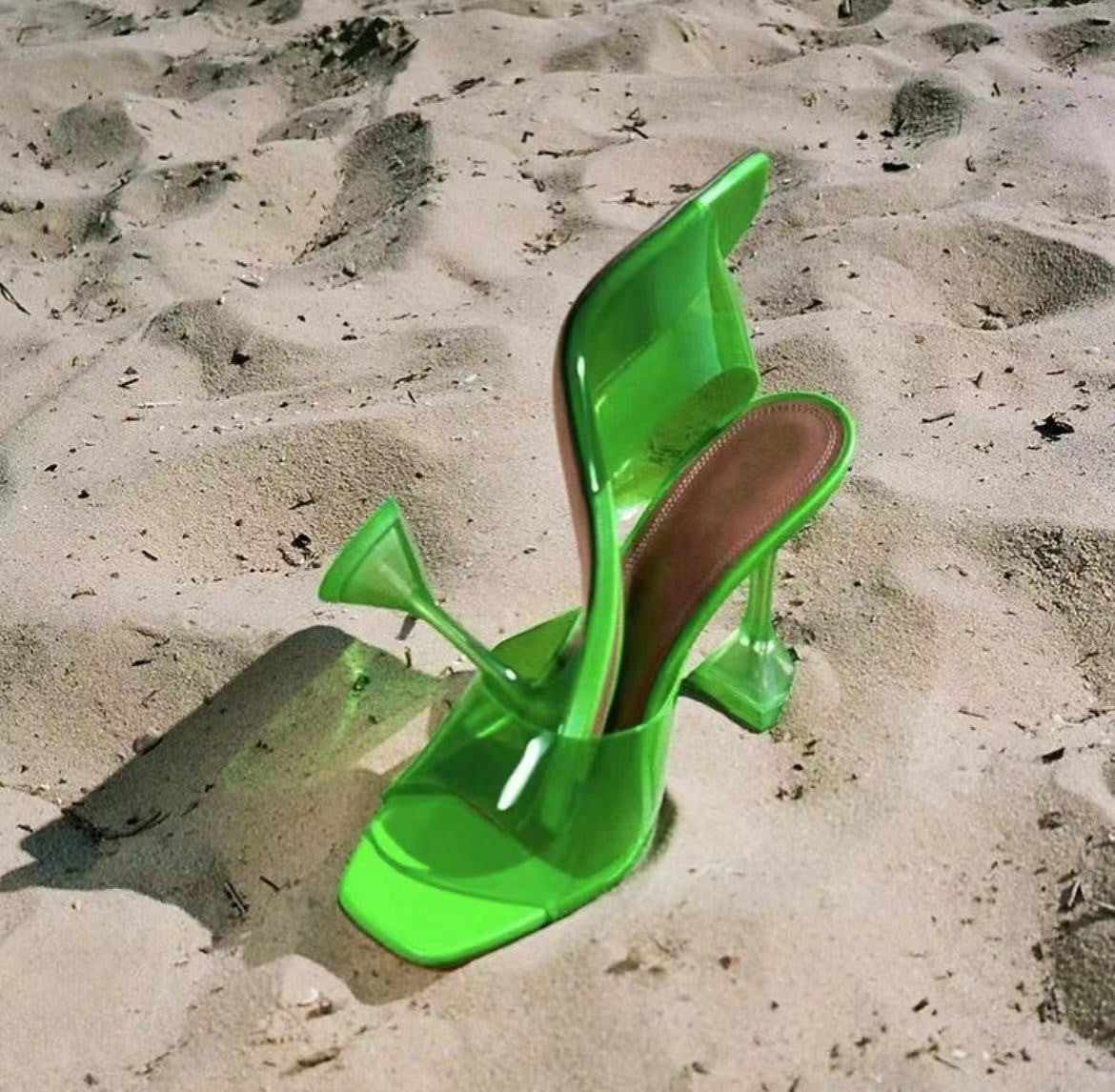 Elegant Crystal Clear Sandals