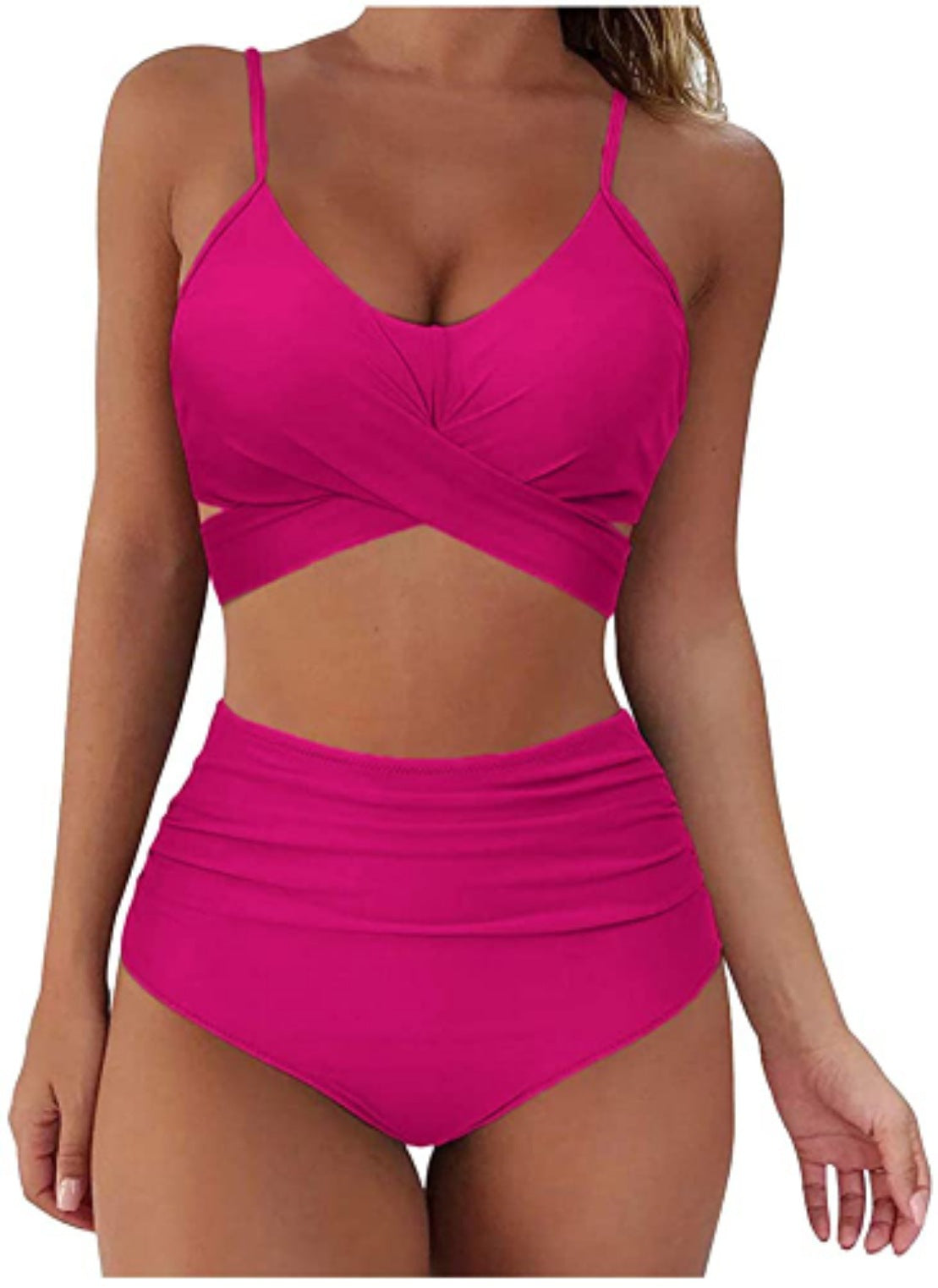 Cross-Back Leopard Swim Set